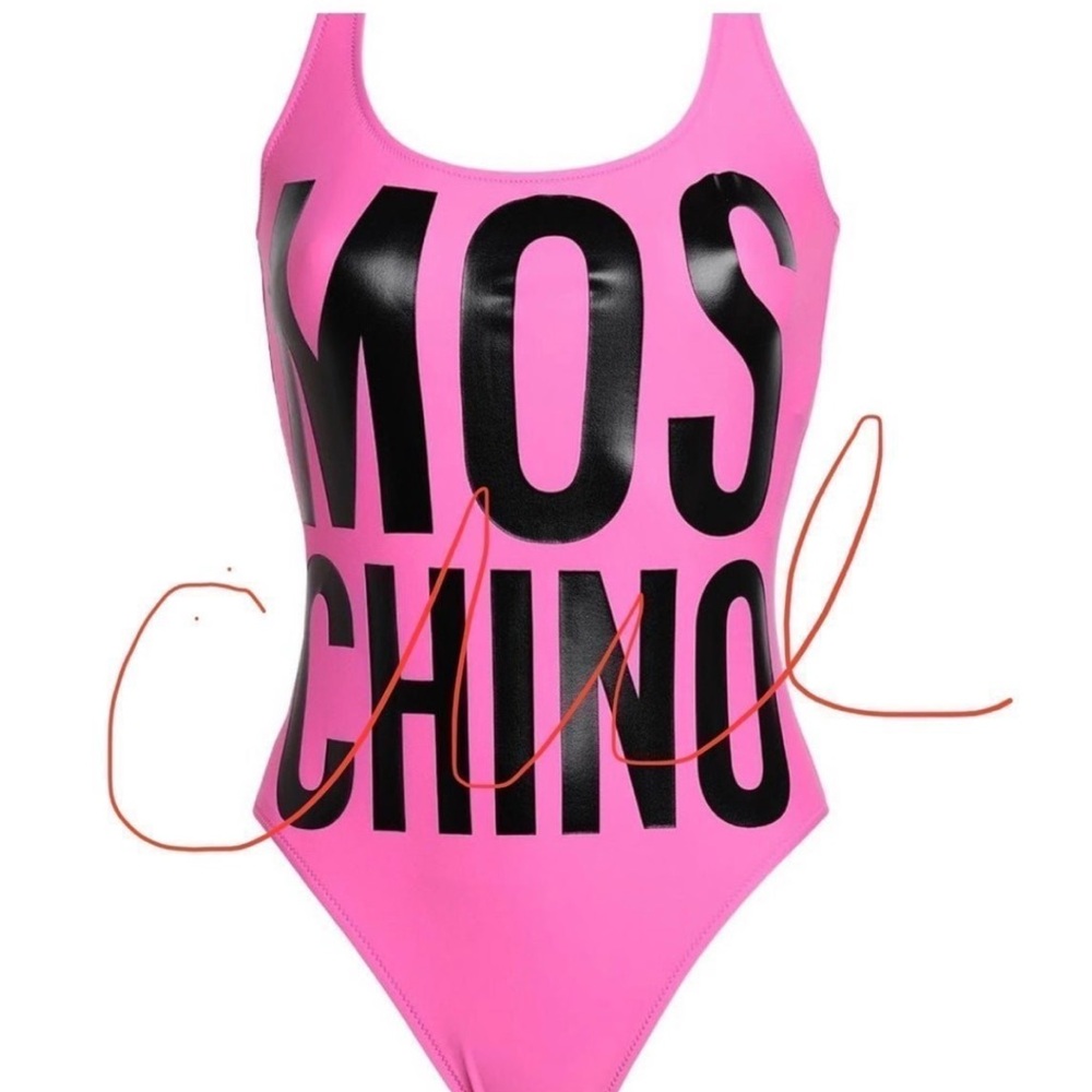 Moschino Bold Pink One-Piece Swimsuit